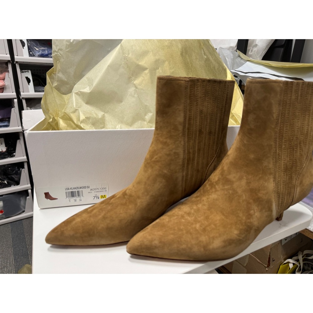 Veronica Beard Lisa Mid-Heel Ankle Booties in Black / NWT & In Box/$495 in Store - Picture 6 of 7